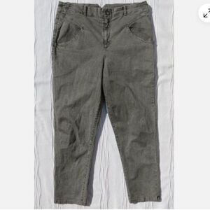Anthropologie - Gray LINDY High Rise Straight Utility Pants - SMALL  Retail $128